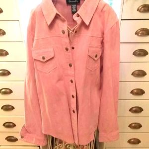 Pink suede  shirt